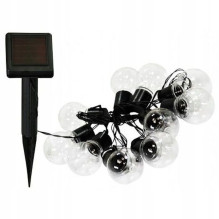 Elight Solar Bulb String Light 6.5m 30pcs G40 Transparent Bulbs Solar Powered Transparent