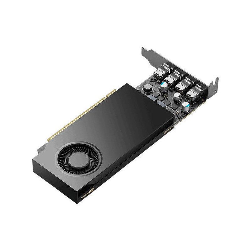 „PNY PNY NVIDIA A1000 8GB LowProfile OEM“ versija, PCI-Express 4.0 x16, LP, 8 GB GDDR6 128 bitų, 4x Mini DP 1.4, 1x LP l