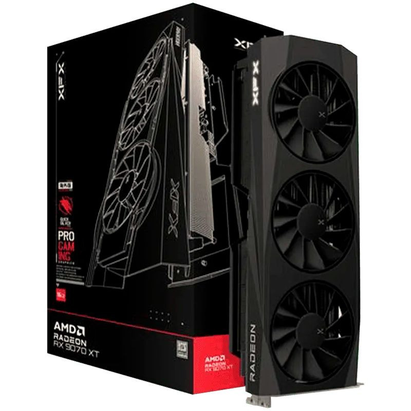„XFX XFX Quicksilver AMD Radeon RX 9070XT“ 16 GB GDDR6 256 bitų HDMI 3xDP