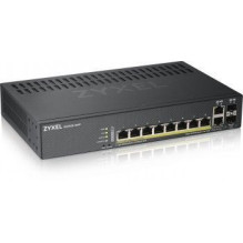 ZYXEL NETWORKS ZYXEL GS1920-8HPV2, 10 PORT SMART MANAGED SWITCH 8X GIGABIT COPPER AND 2X GIGABIT DUAL PERS., HYBRID MODE