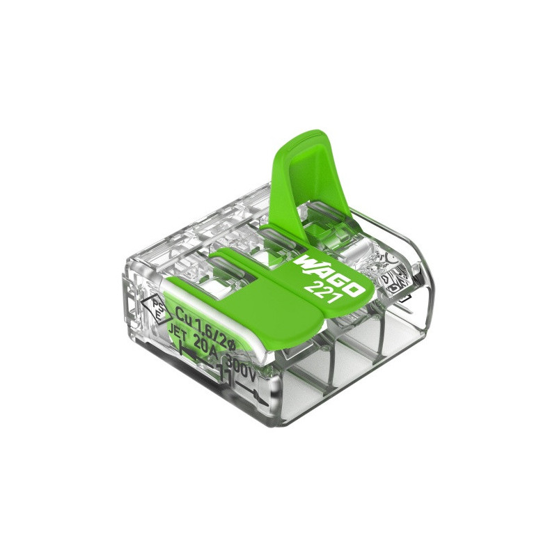 3-pin terminal 221-423 ECO 50 pcs. Fine-stranded conductor : 0.14 4 mm² / 24 12 AWG