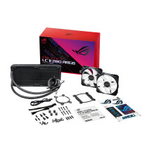 ASUS ROG STRIX LC II 280 ARGB procesorius „viskas viename“ skysčio aušintuvas 14 cm juodas 1 vnt.