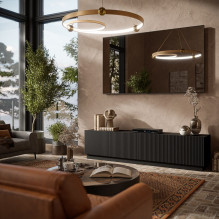 Cama LIVERTI TV spintelė 200x42x48 juoda Cama LIVERTI TV spintelė 200x42x48 juoda