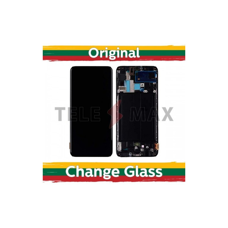 Screen for Samsung A705 2019 A70 black with frame (Updated: Telemax)