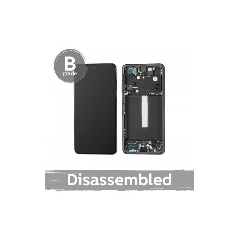 Screen for Samsung G990 S21 FE 5G with frame / Graphite / (9 / 10 used)