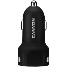 CANYON automobilinis įkroviklis C-04 2.4A / 2USB-A Black