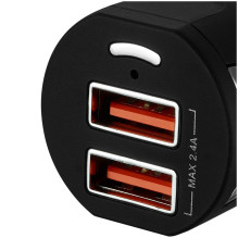 CANYON automobilinis įkroviklis C-04 2.4A / 2USB-A Black