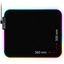 Lorgar Steller 913, Gaming mouse pad, High-speed surface, anti-slip rubber base, RGB backlight, USB connection, Lorgar W