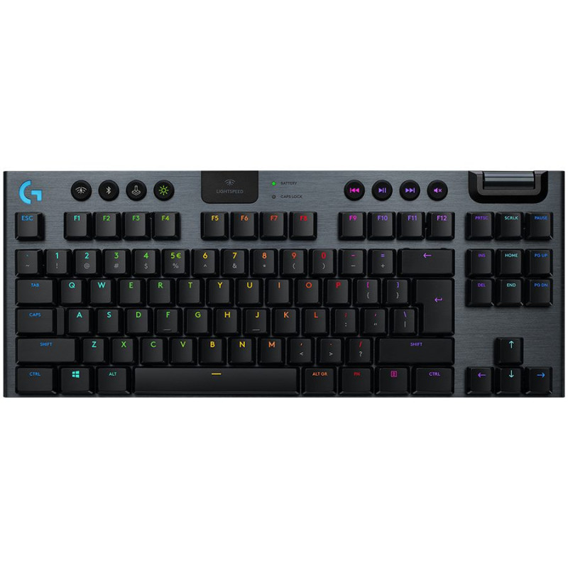LOGITECH G915 X LIGHTSPEED TKL belaidė žaidimų klaviatūra – JUODA – US INT\'L – 2,4 GHZ / BT – EMEA28i-935 – TACTILE