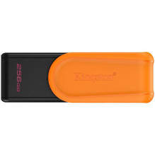 „Kingston“ 256 GB nešiojamasis USB 3.2 „Gen 1“ „DataTraveler Exodia S“ (juodas / oranžinis)