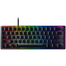 „Razer Huntsman Mini“ (raudonas jungiklis), JAV išdėstymas, juodas, „Razer“ optinis jungiklis, „Razer Chroma“ tinkinamas