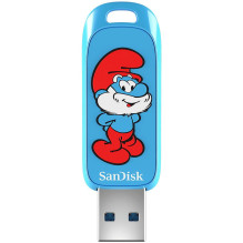 „SanDisk“ USB 3.2, „Ingot Type-A“, 130 MB/s, „Papa Smurf“ leidimas, 4x6 lizdinės plokštelės, pasaulinis