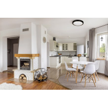 Modern LED ceiling plafond Activejet VERDI Black / Gold 23W