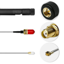 Qoltec 57046 Wi-Fi antenna 2.4 / 2.5 GHz , 5.1 / 5.8 GHz , 5dBi , omnidirectional , Indoor