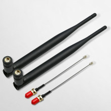 Qoltec 57046 Wi-Fi antenna 2.4 / 2.5 GHz , 5.1 / 5.8 GHz , 5dBi , omnidirectional , Indoor