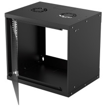 Intellinet 19" Network Cabinet - Wall Mount (Basic), 9U, 400mm Deep, Black, Flatpack, Max 50kg, Usable Depth 340mm,