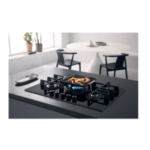 „Whirlpool AKWL 728 / NB“ juoda įmontuojama dujinė viryklė, 75 cm, 5 kaitvietės