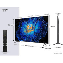 TCL C61KS 55C61KS televizorius 139,7 cm (55") 4K Ultra HD išmanusis televizorius „Wi-Fi“ juodas