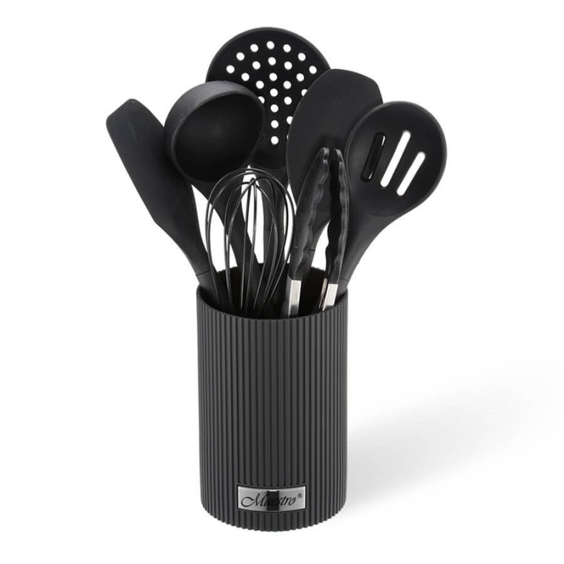 Kitchen utensils MAESTRO MR-1542-BLACK 8 elements Black