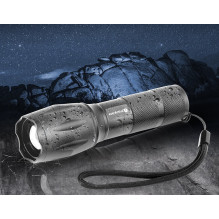 LED torch FL-600 with CREE XM-L2 18650 LED / 3x AAA (R03)