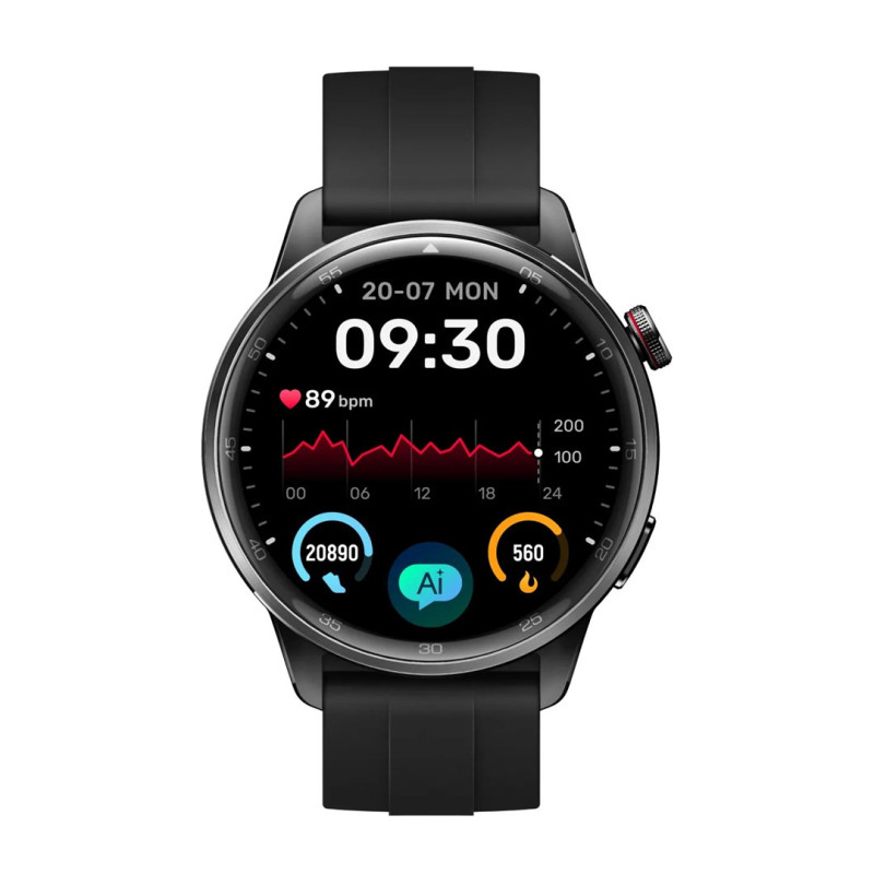 realme Watch S2 3.63 cm (1.43&quot;) AMOLED Digital 466 x 466 pixels Touchscreen Black