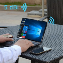 Qoltec 57044 4G LTE dviguba antena, 5dBi, visakryptė, lauko sąlygoms