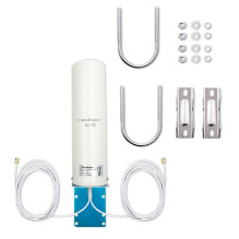Qoltec 57044 4G LTE dviguba antena, 5dBi, visakryptė, lauko sąlygoms
