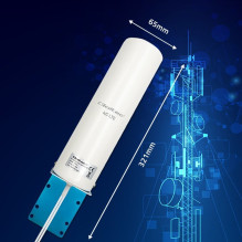 Qoltec 57044 4G LTE dviguba antena, 5dBi, visakryptė, lauko sąlygoms