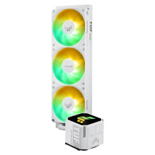 ASUS TUF Gaming LC III 360 ARGB White Edition kompiuterio korpusas. Viskas viename skysčio aušintuvas, 12 cm.