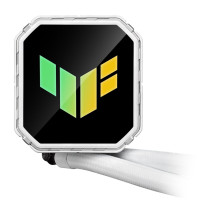 ASUS TUF Gaming LC III 360 ARGB White Edition kompiuterio korpusas. Viskas viename skysčio aušintuvas, 12 cm.