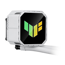 ASUS TUF Gaming LC III 360 ARGB White Edition kompiuterio korpusas. Viskas viename skysčio aušintuvas, 12 cm.