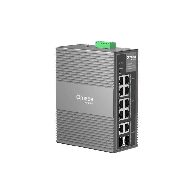 TP-Link Omada 10-Port Gigabit Industrial Easy Managed Switch with 6-Port PoE+ and 2-Port PoE++