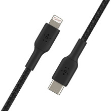 Belkin BOOST CHARGE USB-C to Lightning Cable, Braided, 2M Black Belkin BOOST CHARGE USB-C to Lightning Cable, Braided, 2M Black
