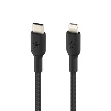 Belkin Belkin BOOST CHARGE USB-C to Lightning Cable, Braided, 1M Black