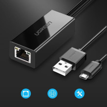 Ugreen Ugreen 30985 external network card for Chromecast with micro USB / USB-A connectors 100Mb / s 1m - black