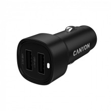 CANYON car charger OnDrive 24 24W 2xUSB-A Black