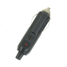 Right car lighter plug with LED and safety diode