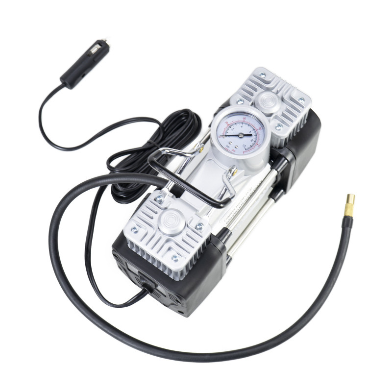 Compressor PNI CPA700 double piston and tire repair kit, 12V, 25A