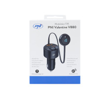 FM PNI Valentine V880 modulator with microphone, Bluetooth 5.0, MP3 player, FM transmitter, dual USB port, fast charging FM PNI Valentine V880 modulator with microphone, Bluetooth 5.0, MP3 player, FM transmitter, dual USB port, fast charging