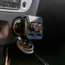 FM Modulator PNI Valentine F250 Bluetooth 5.0, MP3 player, FM transmitter, micro SD slot, dual USB port, fast mobile dev