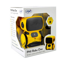 PNI Robo One interactive intelligent robot package, voice control, touch buttons, yellow + Midland Subzero Headphones Co