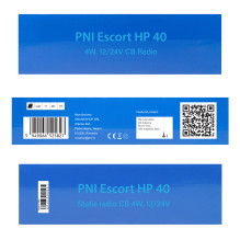 CB radio station PNI Escort HP 40, multistandard, 4W, AM, FM, 12V, ASQ, RF Gain 12 - 24 V CB radio station PNI Escort HP 40, multistandard, 4W, AM, FM, 12V, ASQ, RF Gain 12 - 24 V