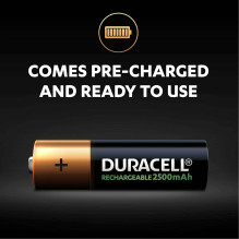 Duracell R6 Ni-MH batteries code 81418263 2500mAh 4bc blister Duracell R6 Ni-MH batteries code 81418263 2500mAh 4bc blister