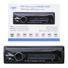 DAB Radio MP3 car player PNI Clementine 8480BT 4x45w, 12 / 24V, 1 DIN, with SD, USB, AUX, RCA, Bluetooth and USB 1.5A fo DAB Radio MP3 car player PNI Clementine 8480BT 4x45w, 12 / 24V, 1 DIN, with SD, USB, AUX, RCA, Bluetooth and USB 1.5A fo