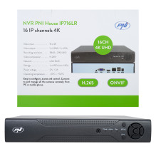 NVR PNI House IP716LR, 16 channel IP 4K, H.265, ONVIF