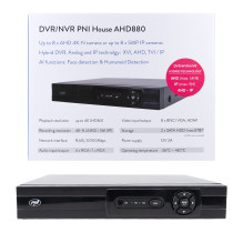 DVR / NVR PNI House AHD880, 8 analog channels 4K-N or 8 IP channels 5MP, H265+, audio input, audio output, USB2.0, 2 x S DVR / NVR PNI House AHD880, 8 analog channels 4K-N or 8 IP channels 5MP, H265+, audio input, audio output, USB2.0, 2 x S