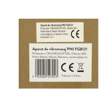 PNI FG8121 vibrating massage device, 7 massage heads, 12 intensity steps, 2500 mAh battery included