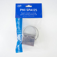 Metal support PNI SPA125, with metal clamp, for mounting the antenna on the transverse bar Metal support PNI SPA125, with metal clamp, for mounting the antenna on the transverse bar