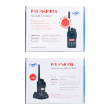 PNI PMR R18 portable radio station, 446MHz, 0.5W, 128 channels, 16 PMR and 50 CTCSS and 104 DCS tones, FM Radio, program PNI PMR R18 portable radio station, 446MHz, 0.5W, 128 channels, 16 PMR and 50 CTCSS and 104 DCS tones, FM Radio, program