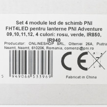 Set of 4 replacement LED modules PNI FHT4LED for flashlights PNI Adventure 09,10,11,12, 4 colors: red, green, IR850, IR9 Set of 4 replacement LED modules PNI FHT4LED for flashlights PNI Adventure 09,10,11,12, 4 colors: red, green, IR850, IR9